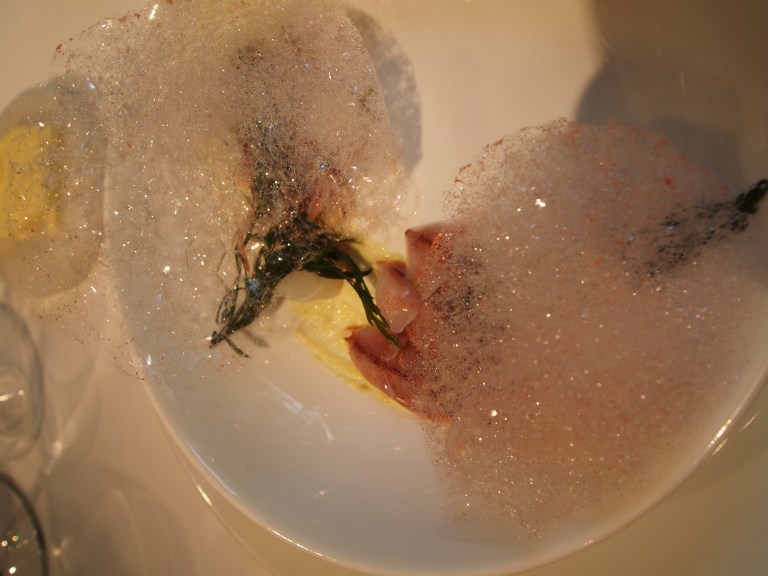 Hotaru ika with ume foam