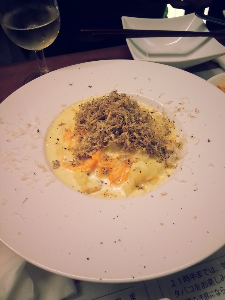 Tajarin with summer truffles